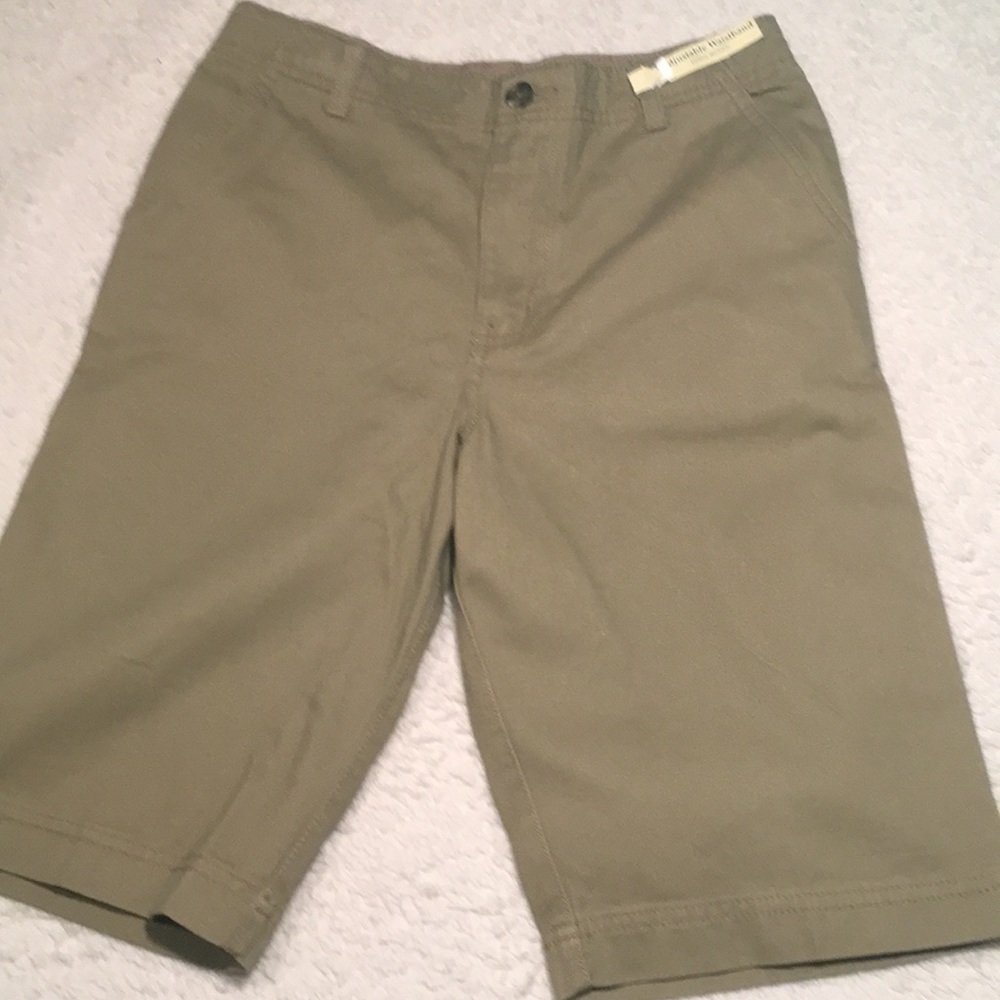 Tan colored khaki shorts